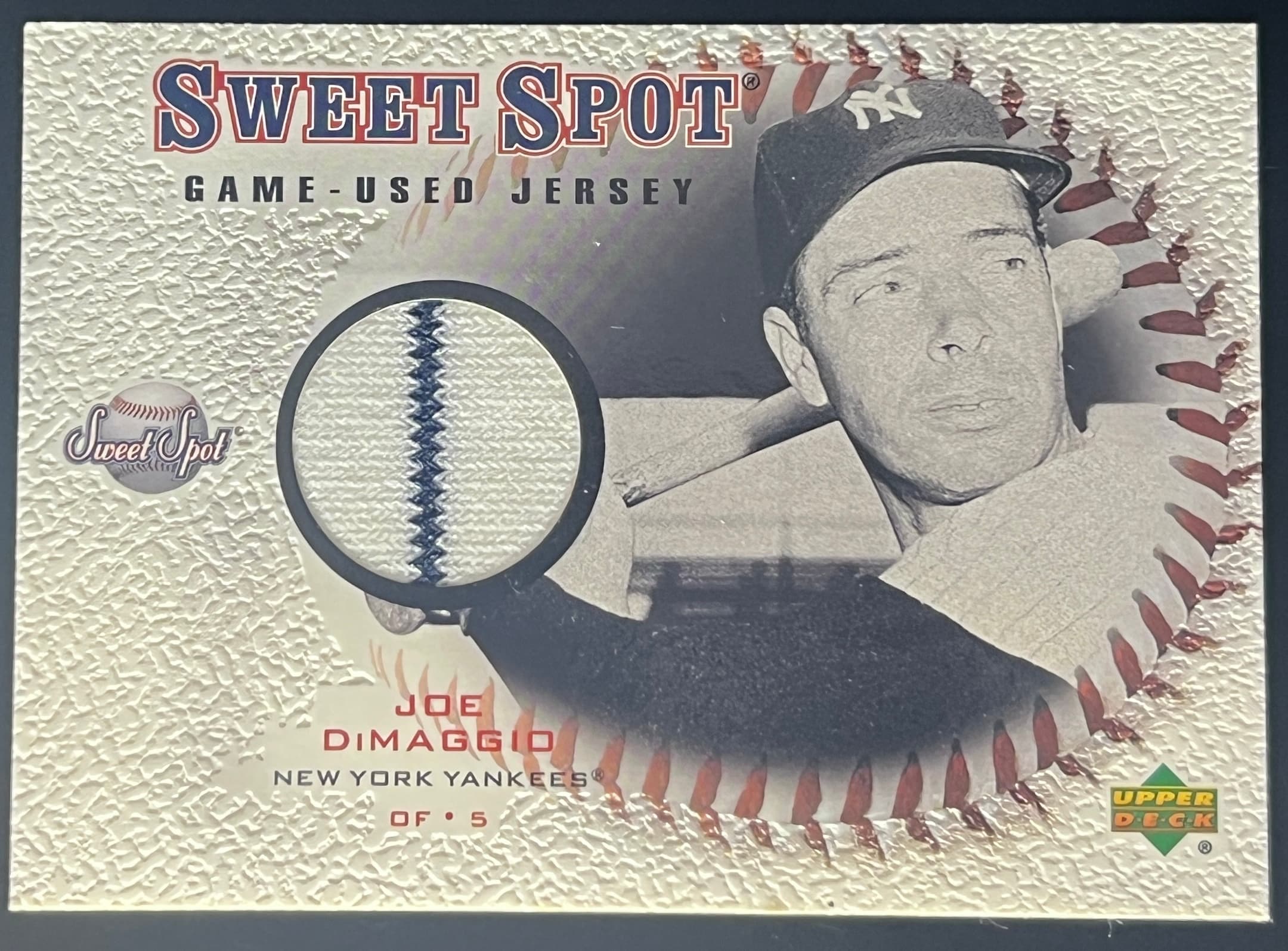 2001 Upper Deck Sweet Spot Joe Dimaggio Relic Game Used