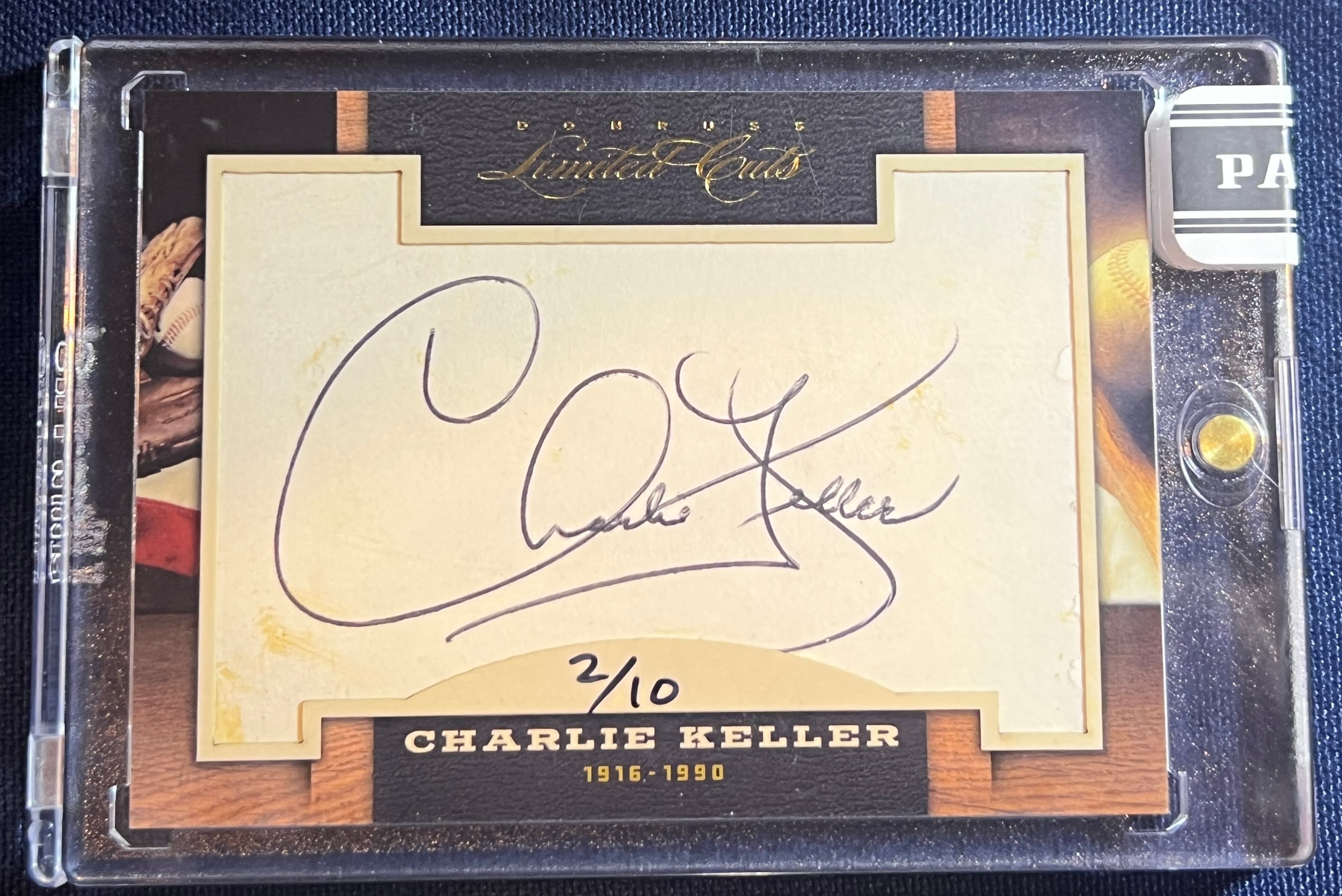 2011 SP Legendary Cut Signatures Charlie Keller 2/10