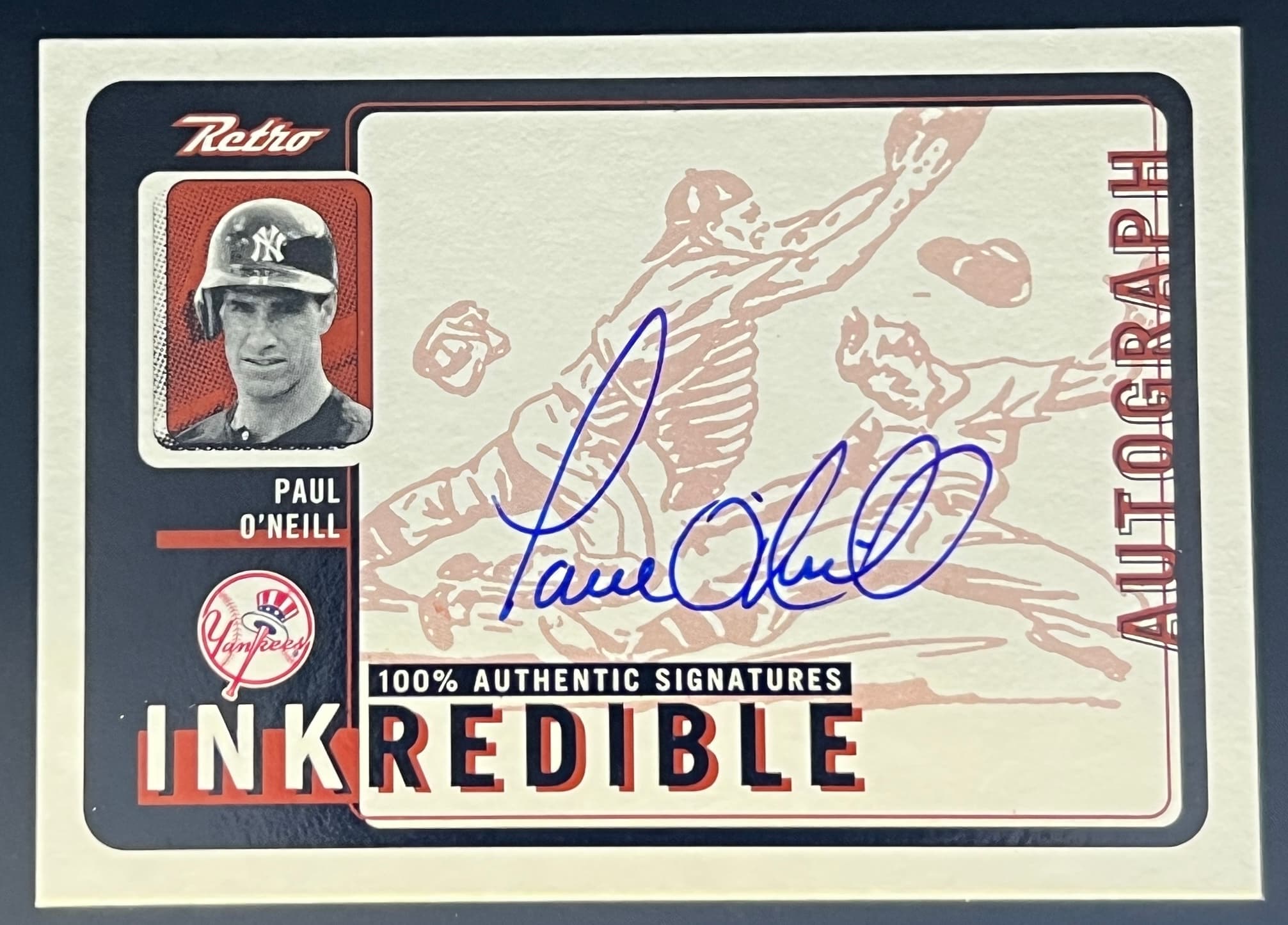 1999 Upper Deck Retro Inkredible Paul O'Neil Auto