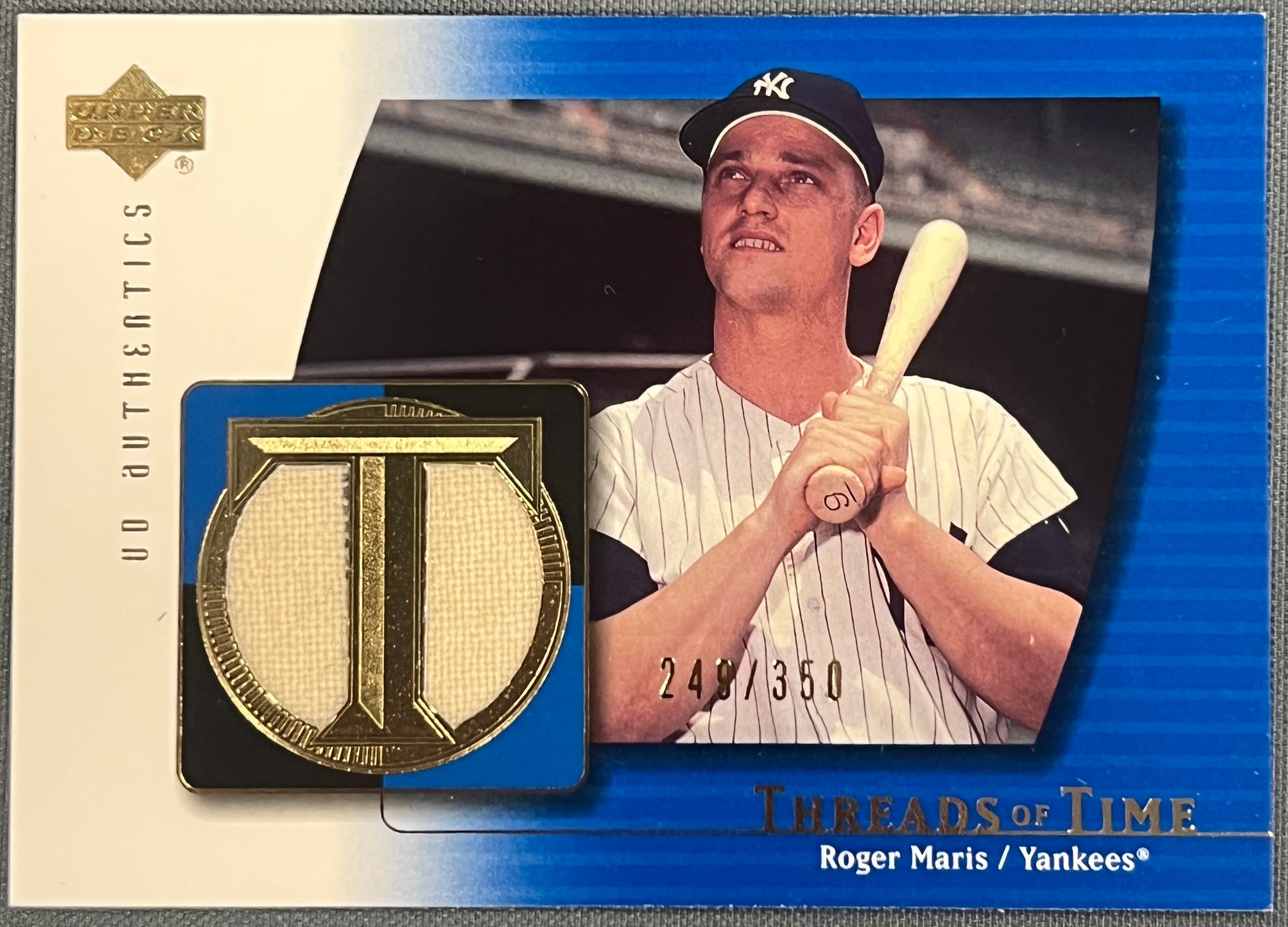 2003 Upper Deck Authentic Threads of Times Roger Maris 249/350