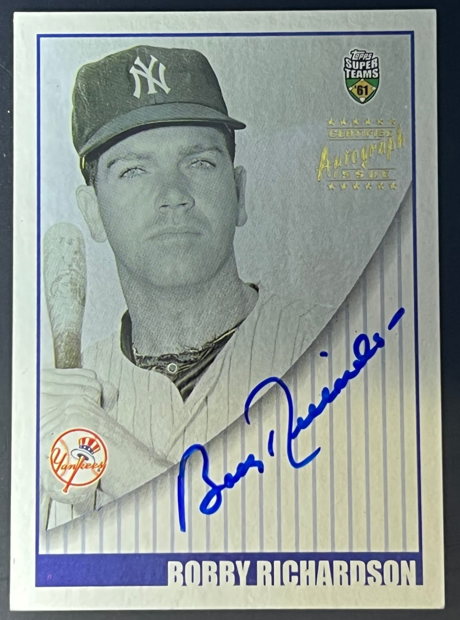 2002 Tops Super Teams Bobby Richardson Auto.