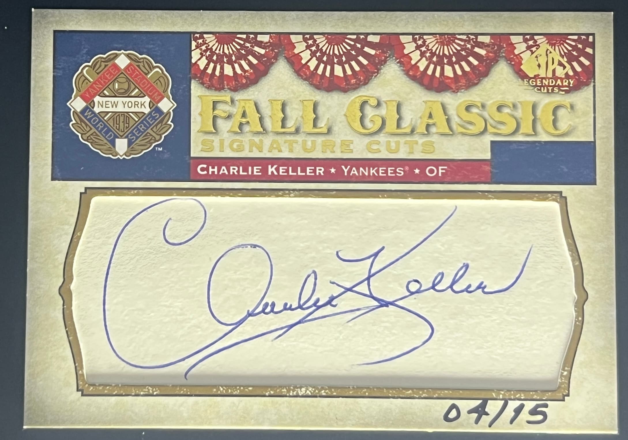 2008 SP Legendary Cuts Fall Classic Cuts Charlie Keller 4/15