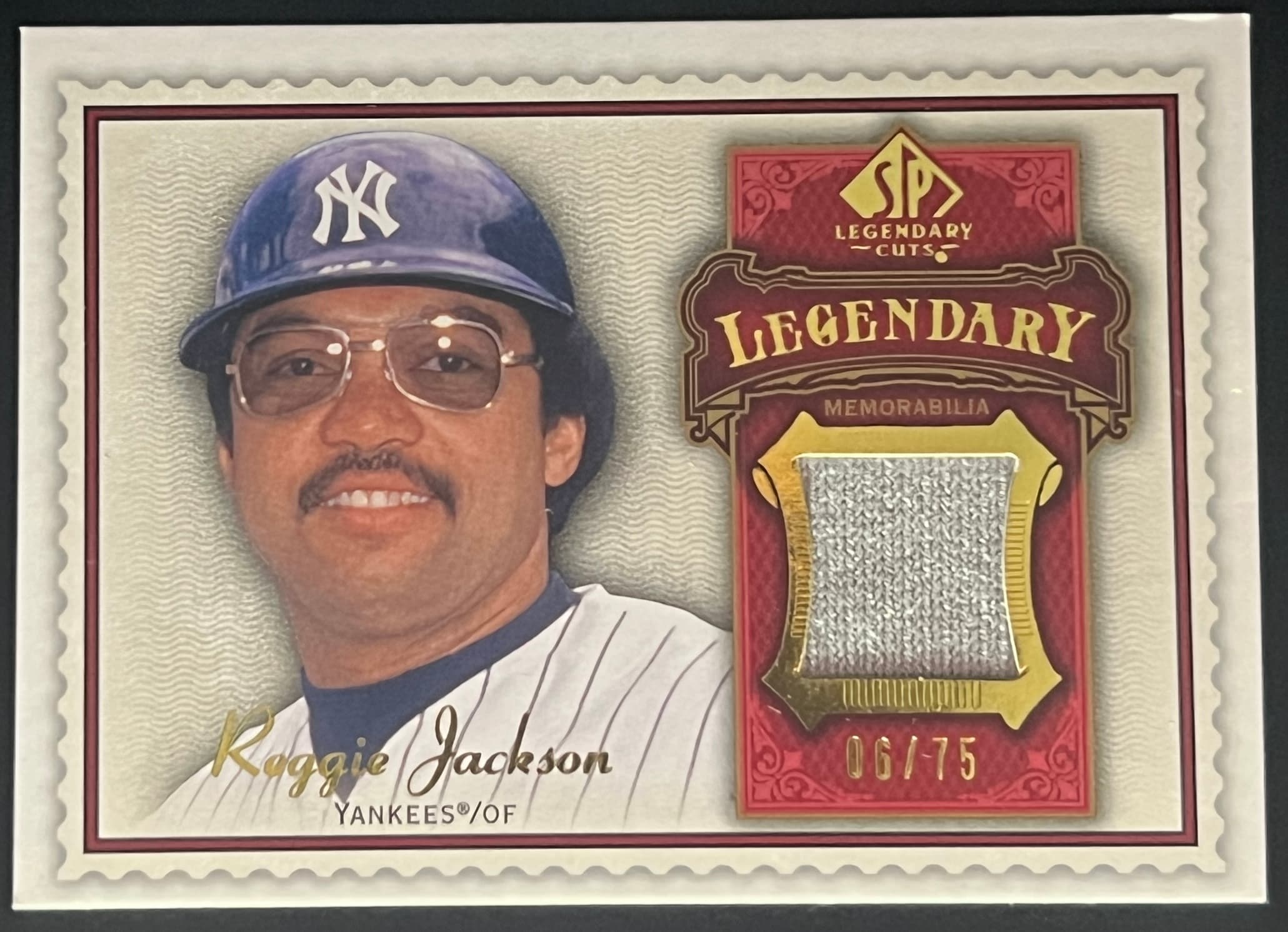 2009 SP Legendary Cuts Game used Patch Reggie Jackson 6/75