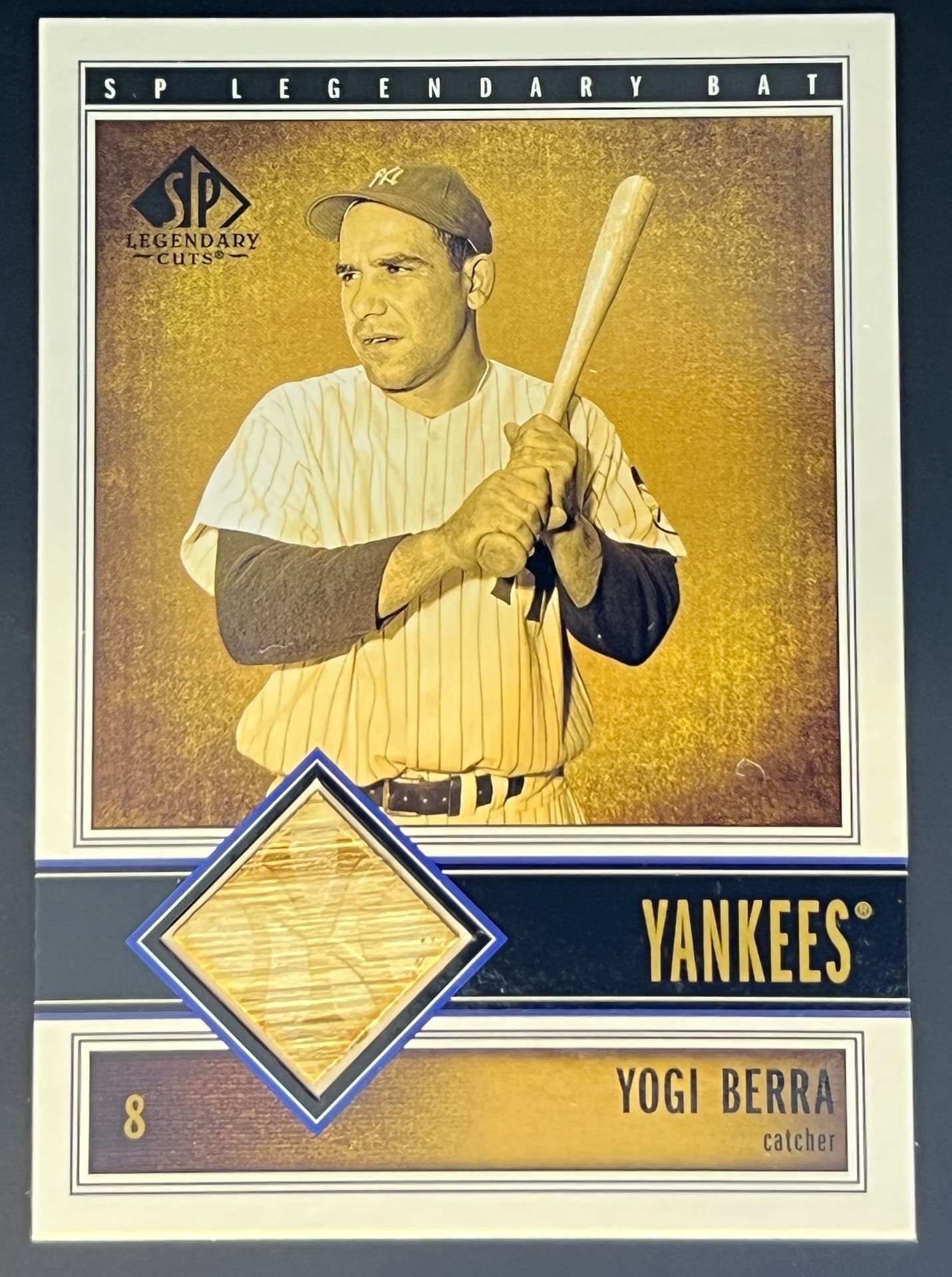 2002 SP Legendary Cuts Legendary Bat Yogi Berra