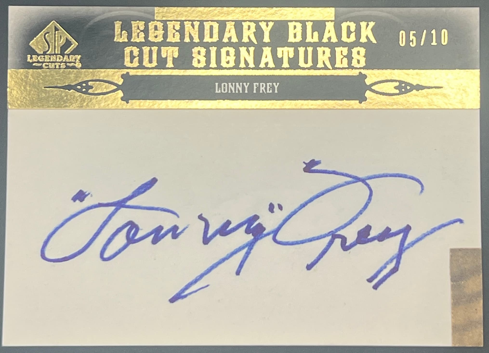 2011 Legendary Cuts Lonny Frey Black Cut Signatures Auto 5/10