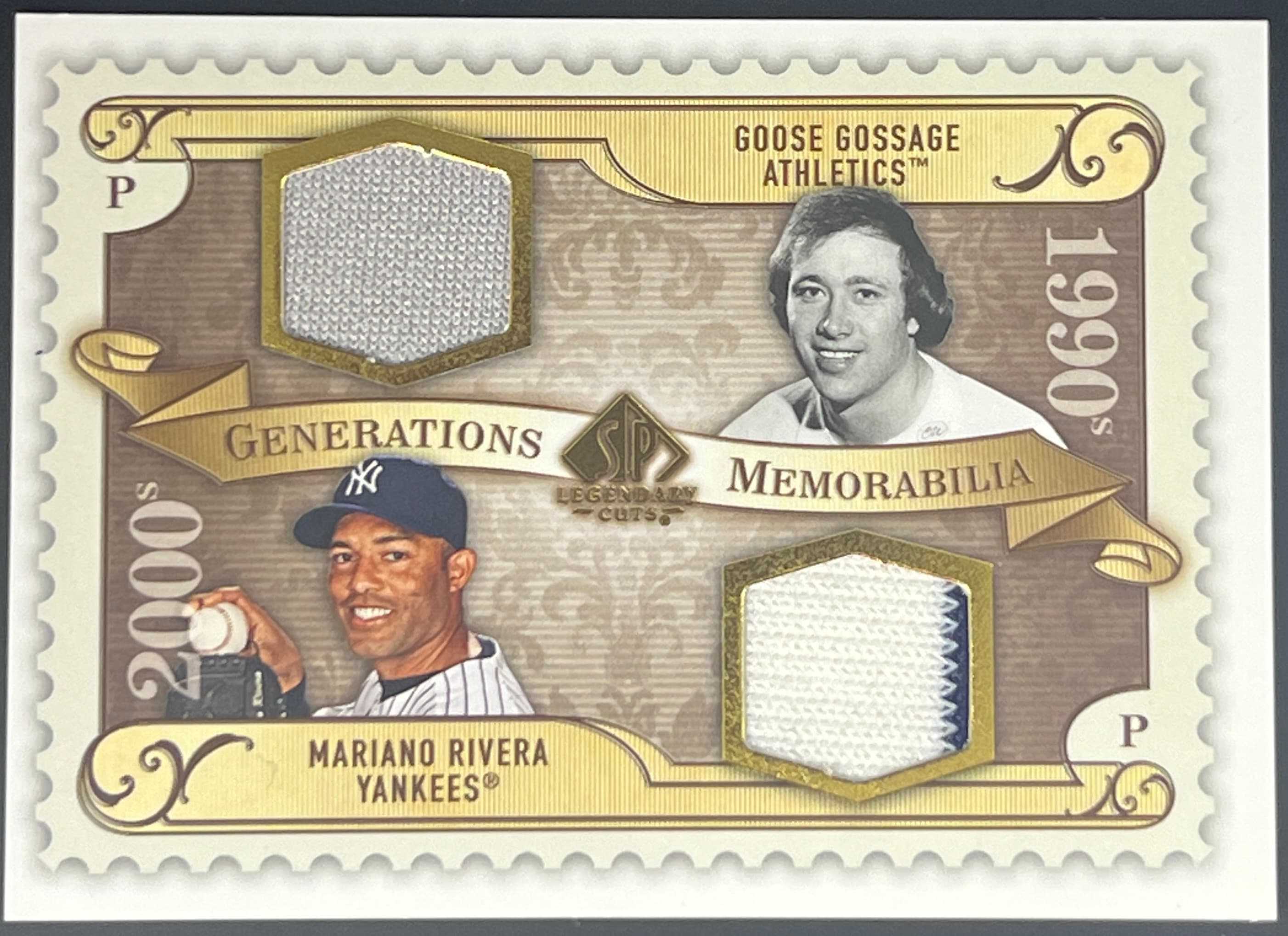 2009 SP Legendary Cuts Generations Dual Memorabilia Mariano Rivera Goose Gossage