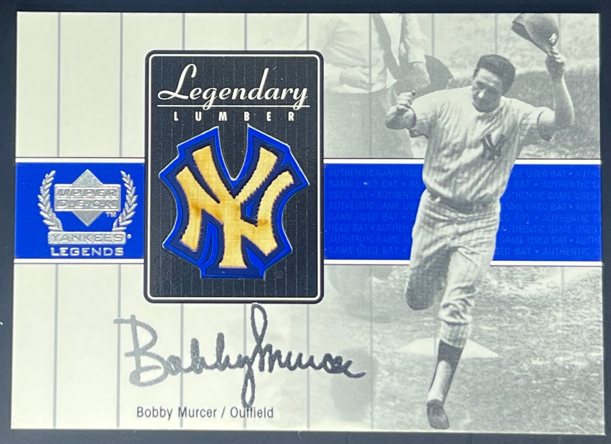2000 Upper Deck Legendary Lumber Bobby Murcer Game Used Bat
