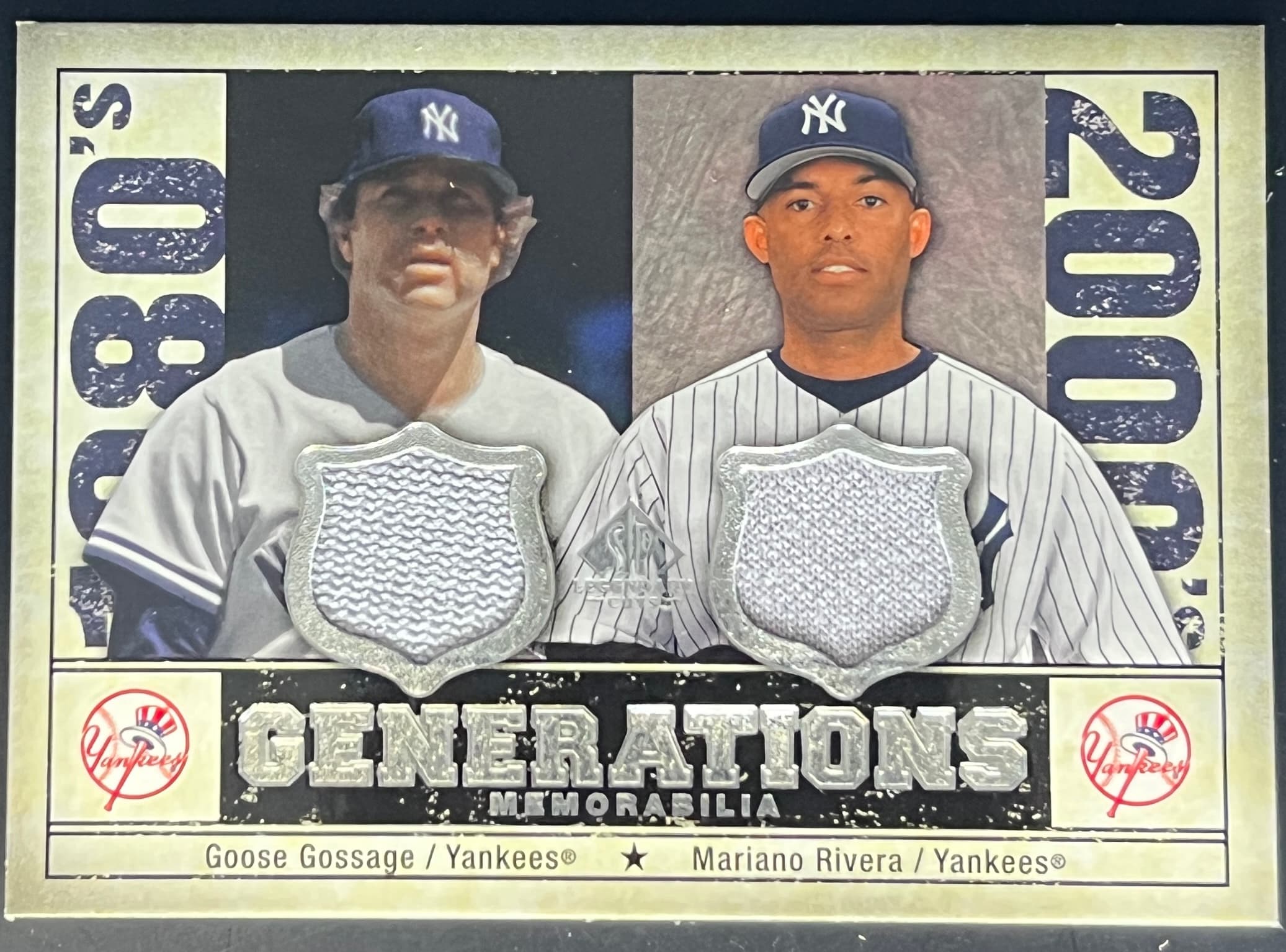 2008 SP Legendary Cuts Generations Goose Gossage and Mariano Rivera