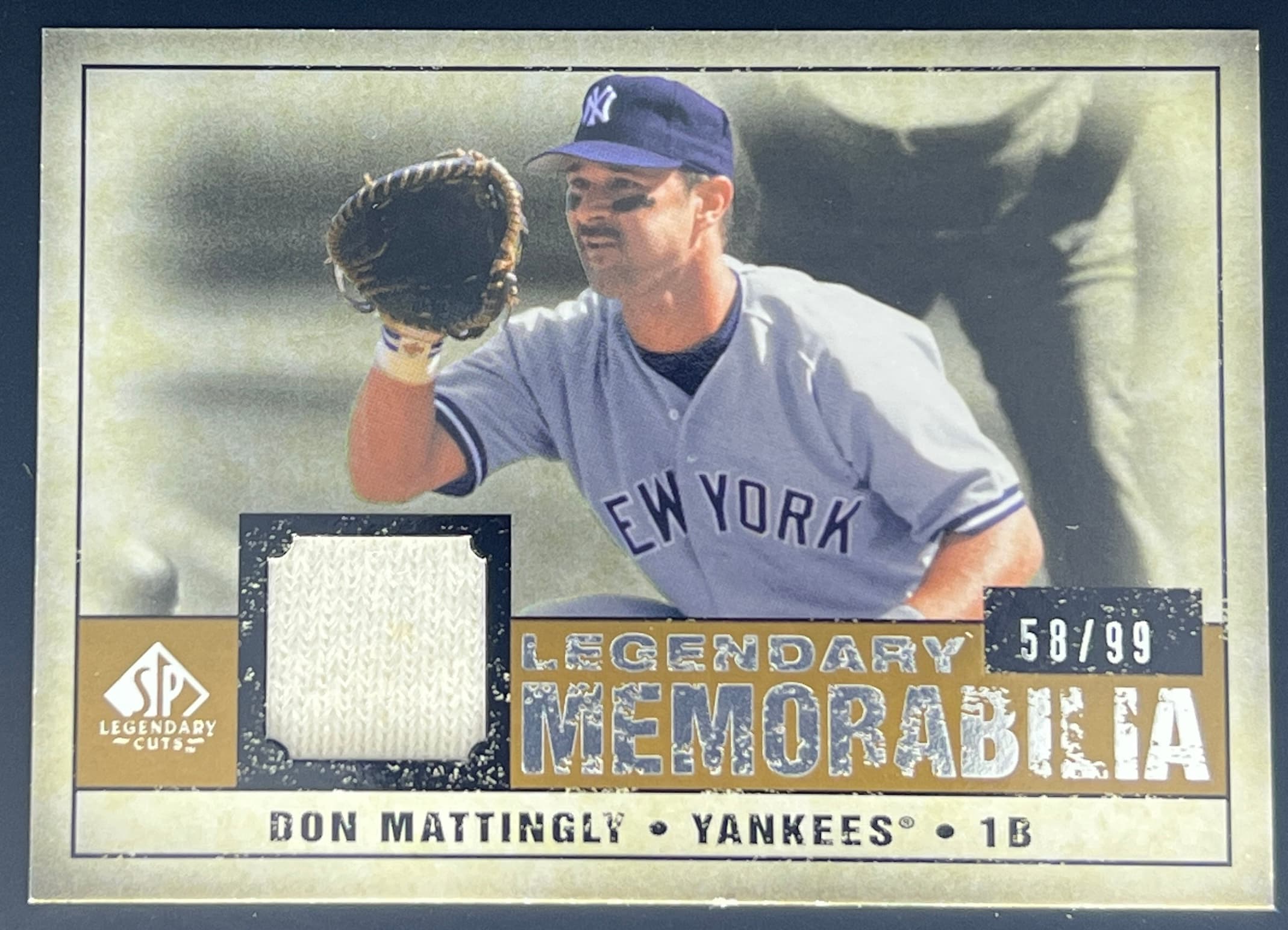 2008 SP Legendary Cuts Legendary Memorabilia Don Mattingly 58/99