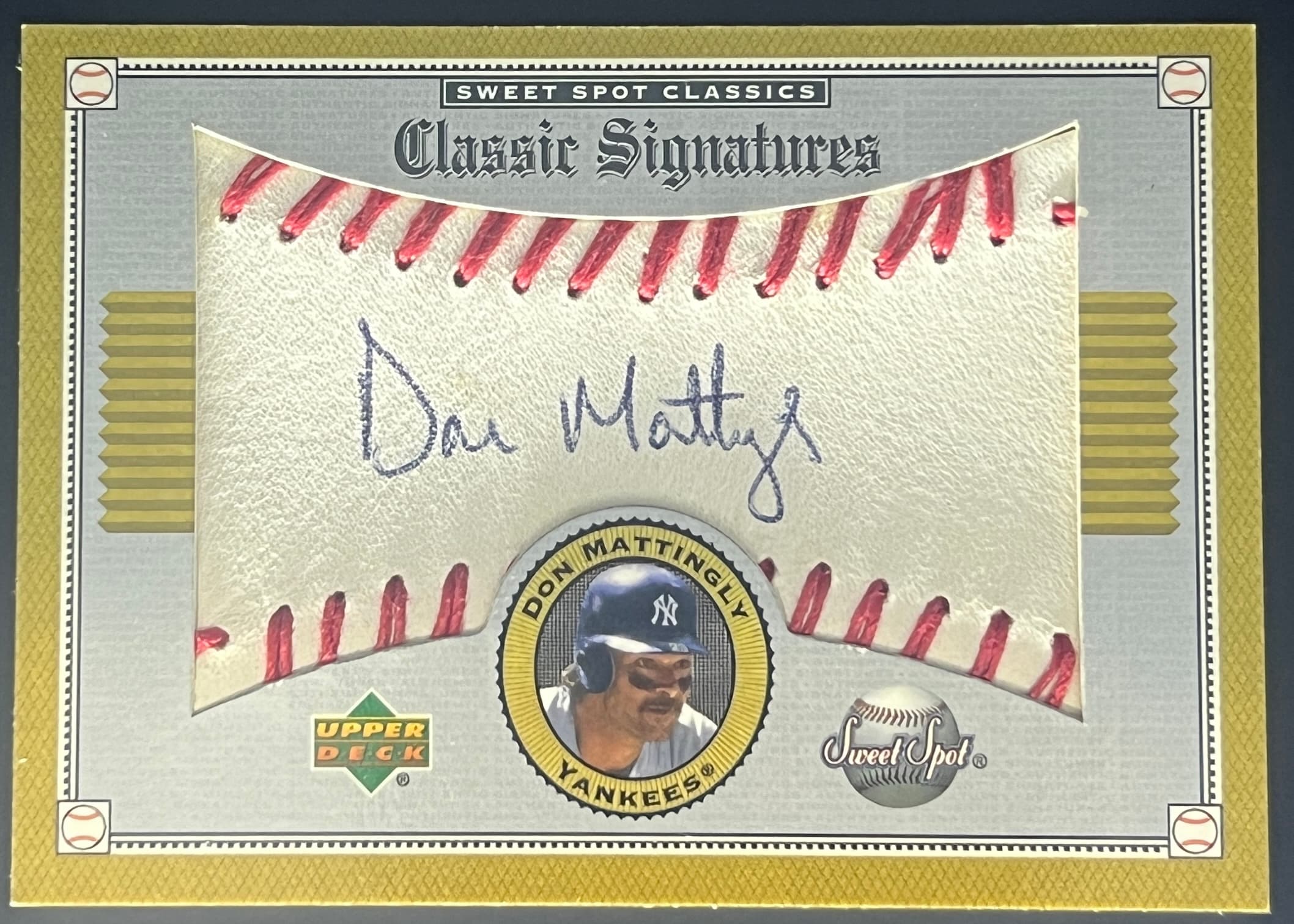 2002 Upper Deck Sweet Spot Classics Signatures Don Mattingly Auto