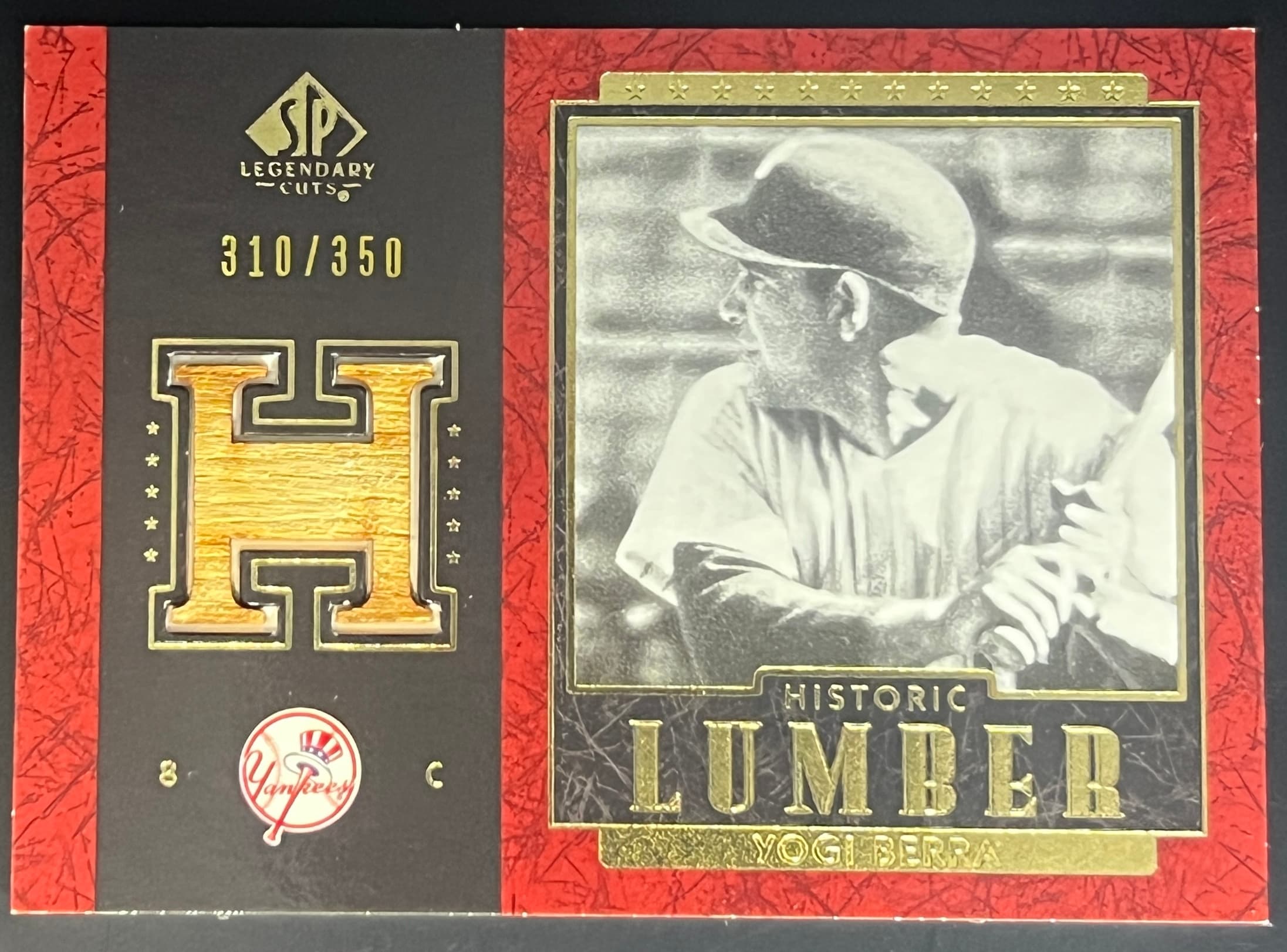 2003 SP Legendary Cuts Yogi Berra Historic Lumber Bat #310/350
