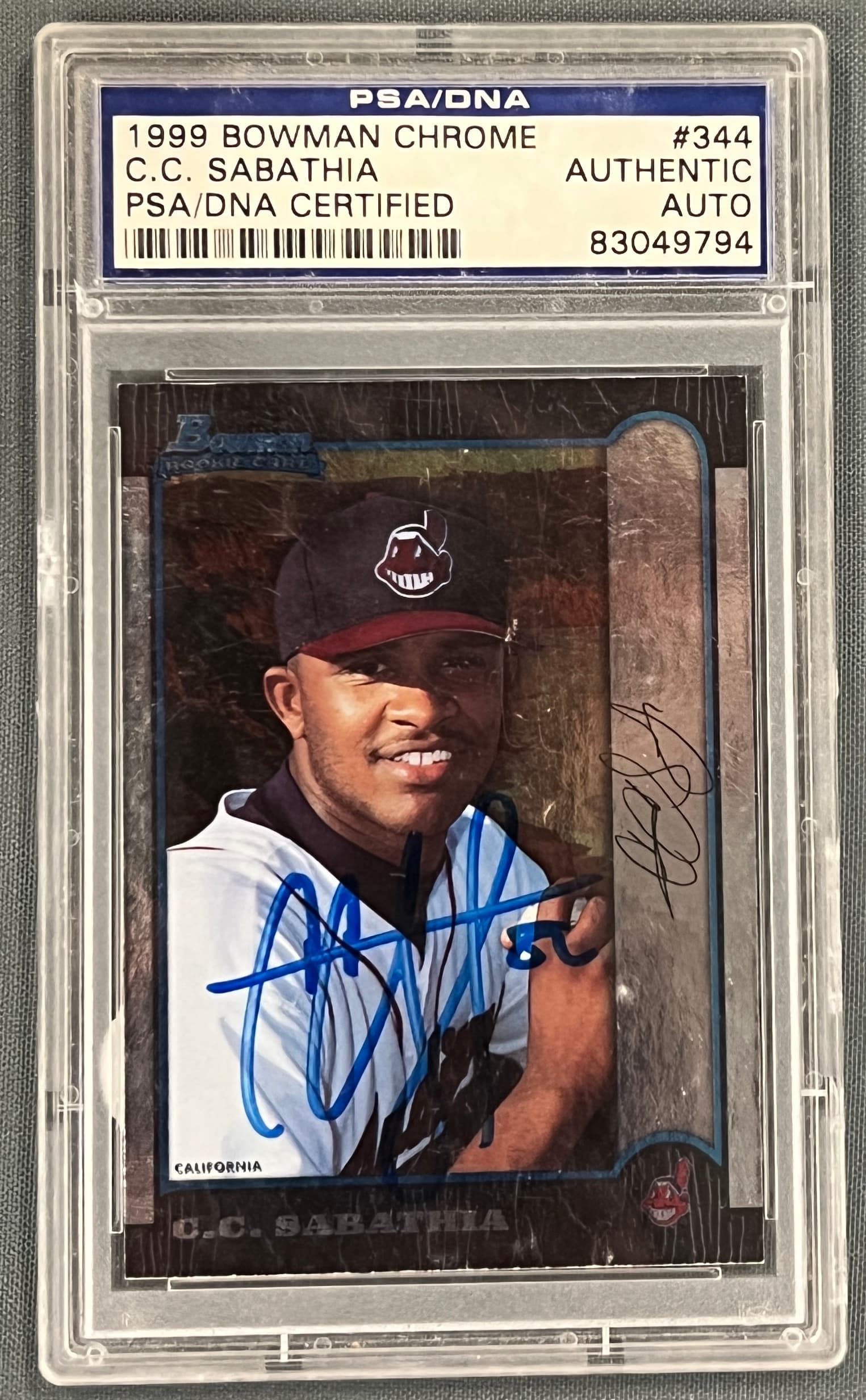1999 Bowman Chrome CC Sabathia RC Auto