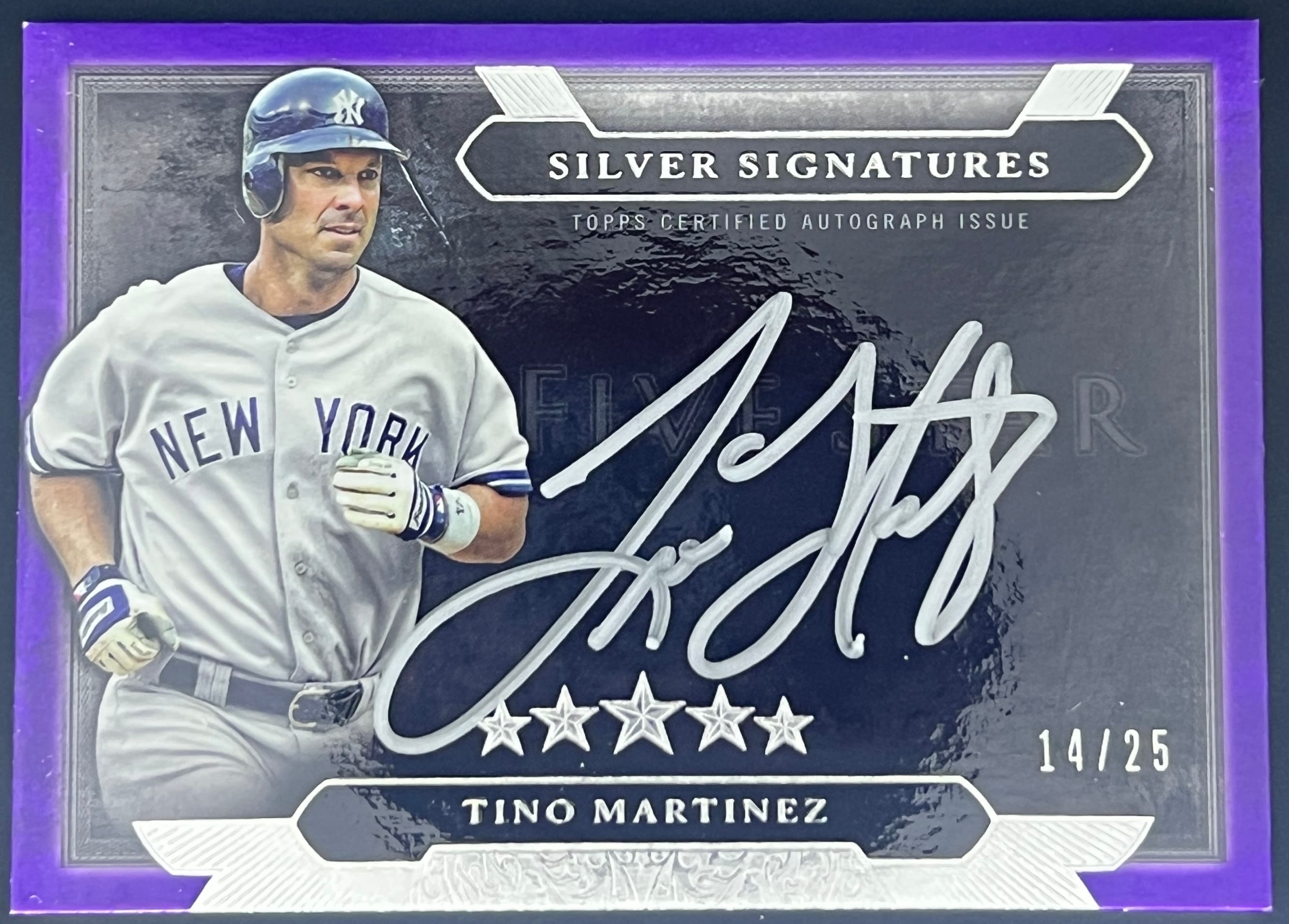 2020 Topps Five Star Silver Signatures Tino Martinez 14/25