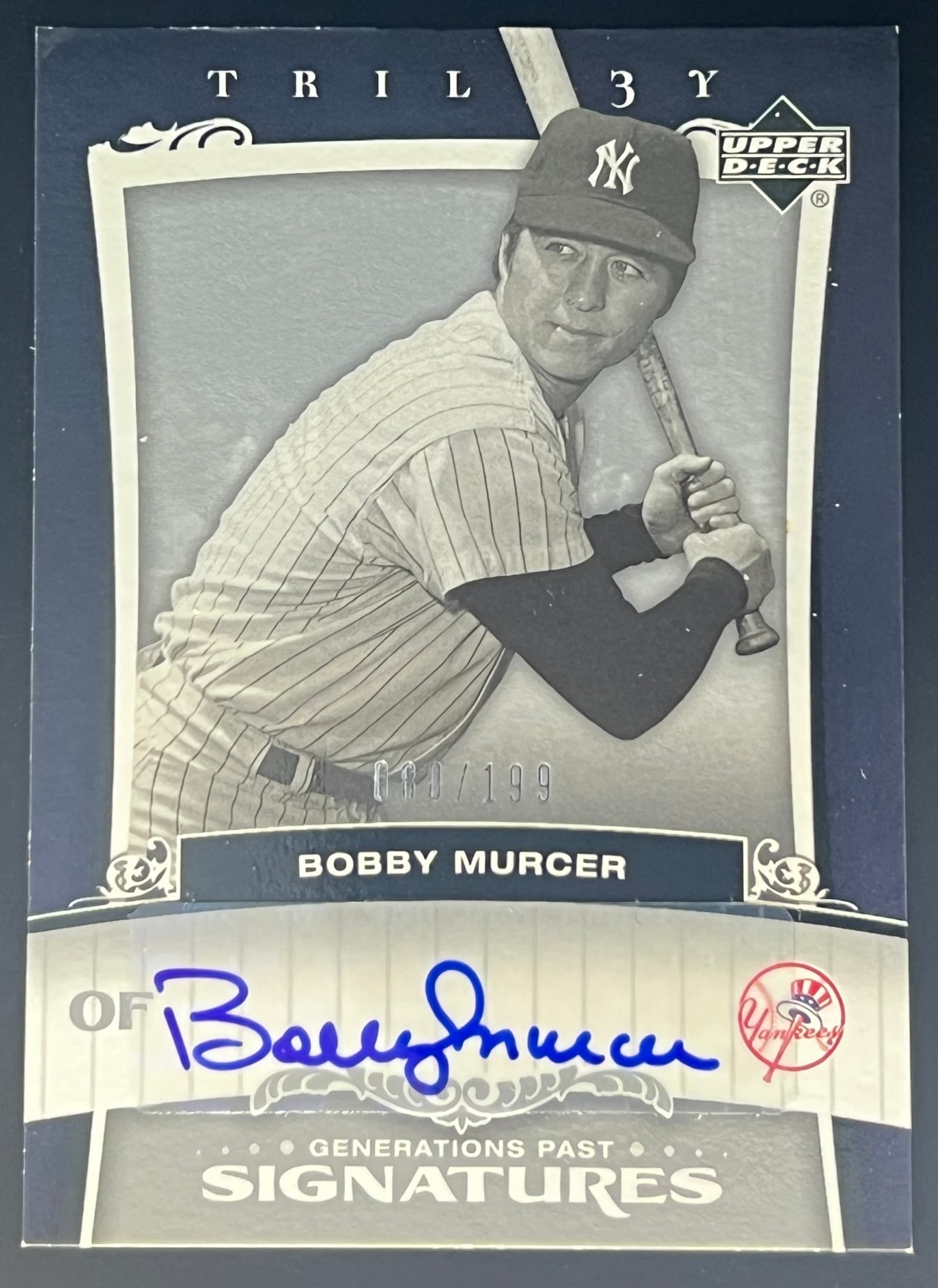 2005 Upper Deck Trilogy Generations Past Bobby Murcer Auto 80/199