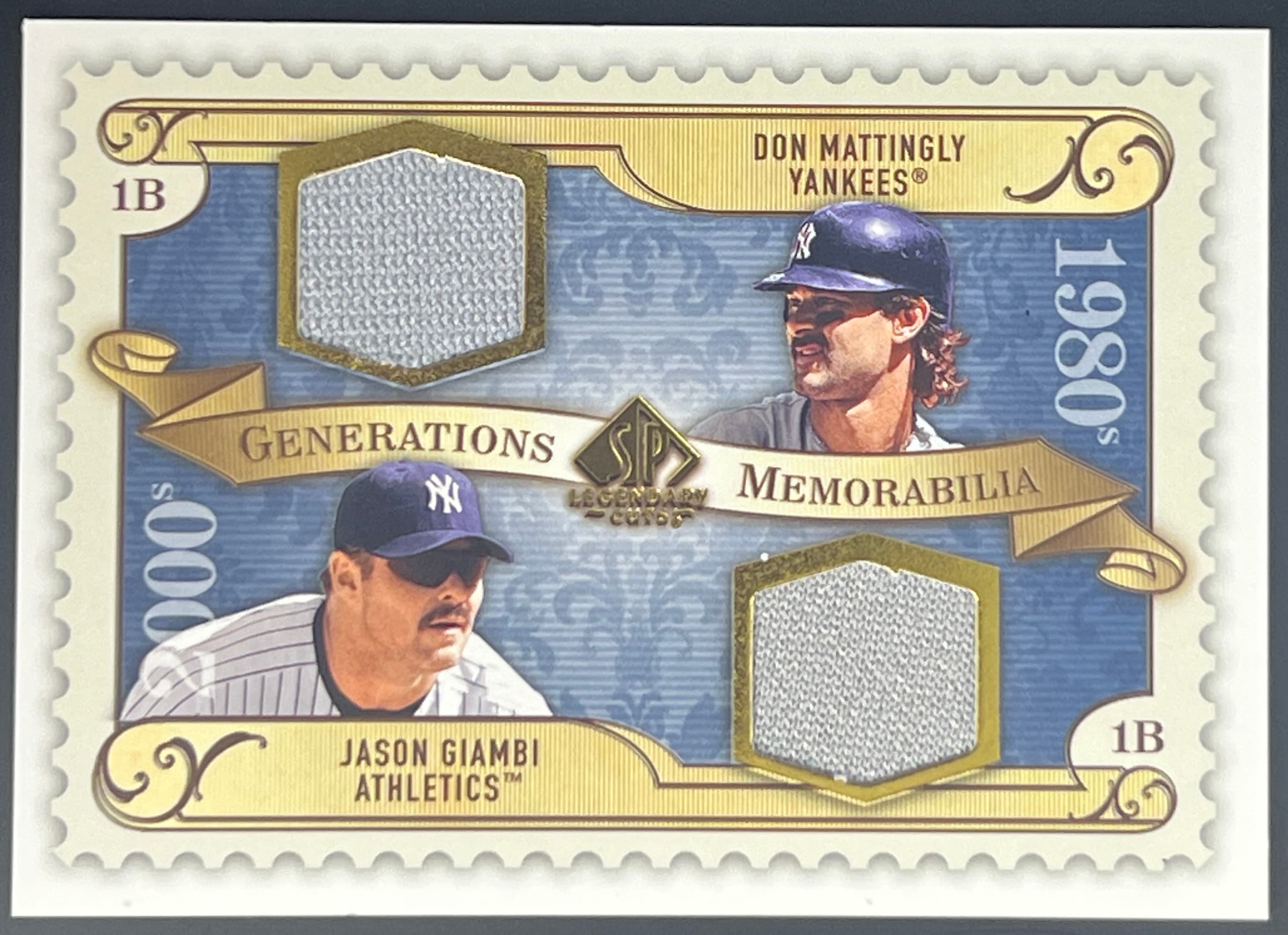 2009 Sp Legendary Cuts Generations Dual Memorabilia Don Mattingly Jason Giambi