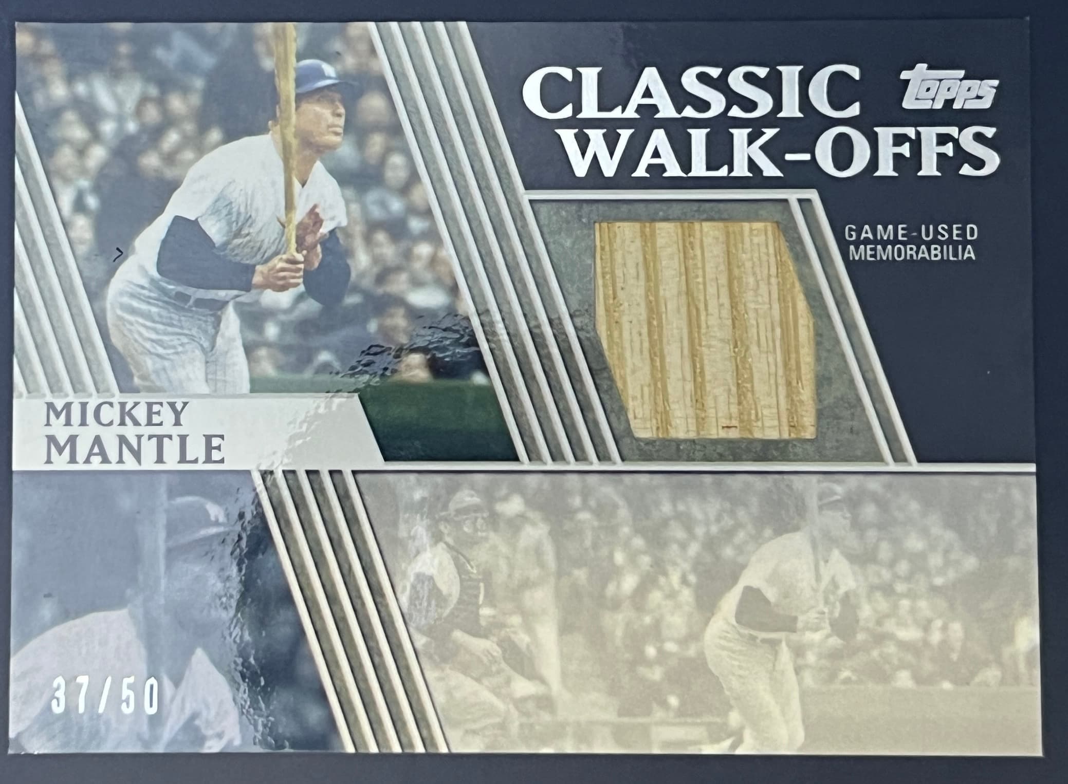 2012 Topps Classic Walkoffs Mickey Mantle Bat Relic Numbered 37/50