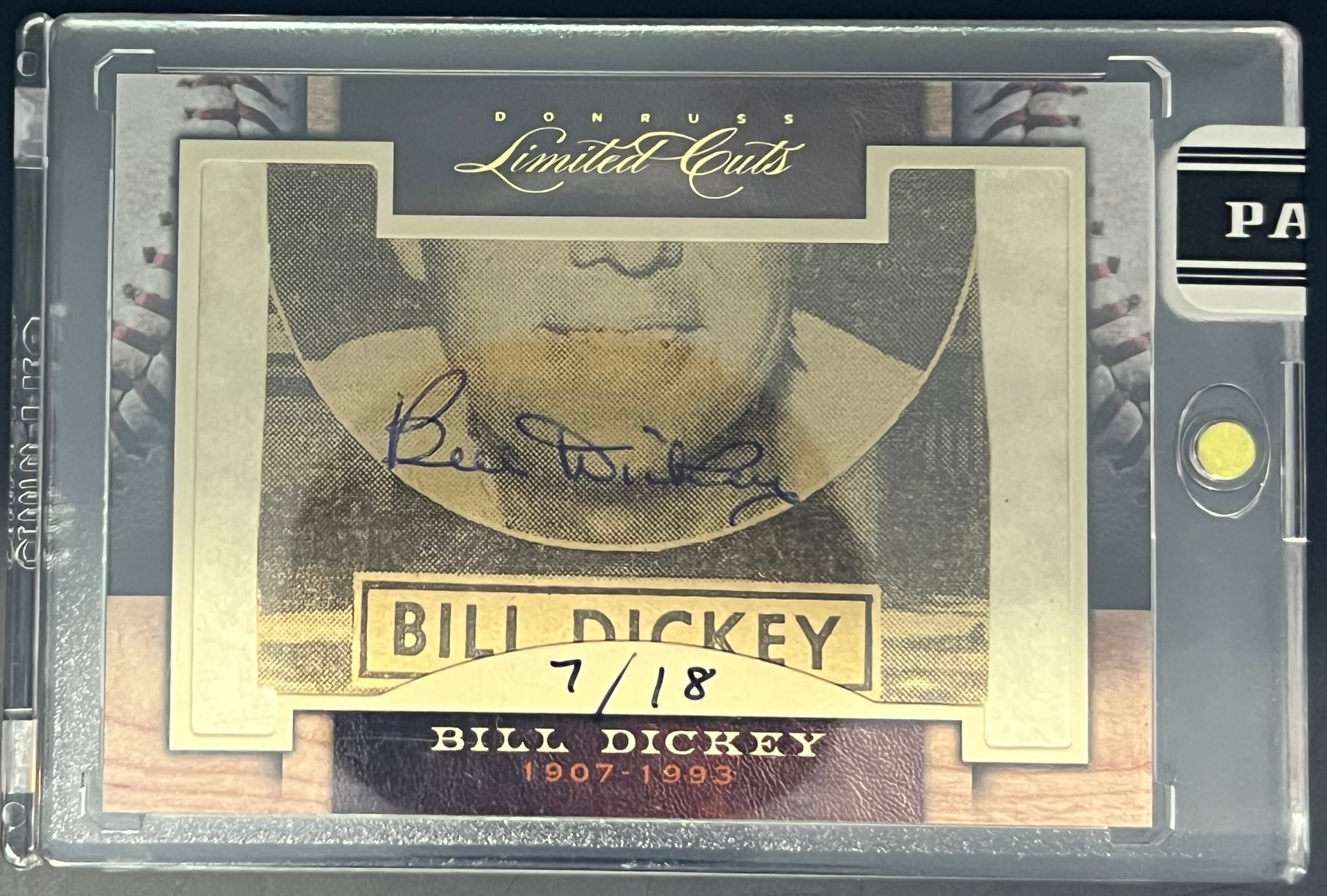 2011 Donruss Limited Cuts Bill Dickey Auto 16/16