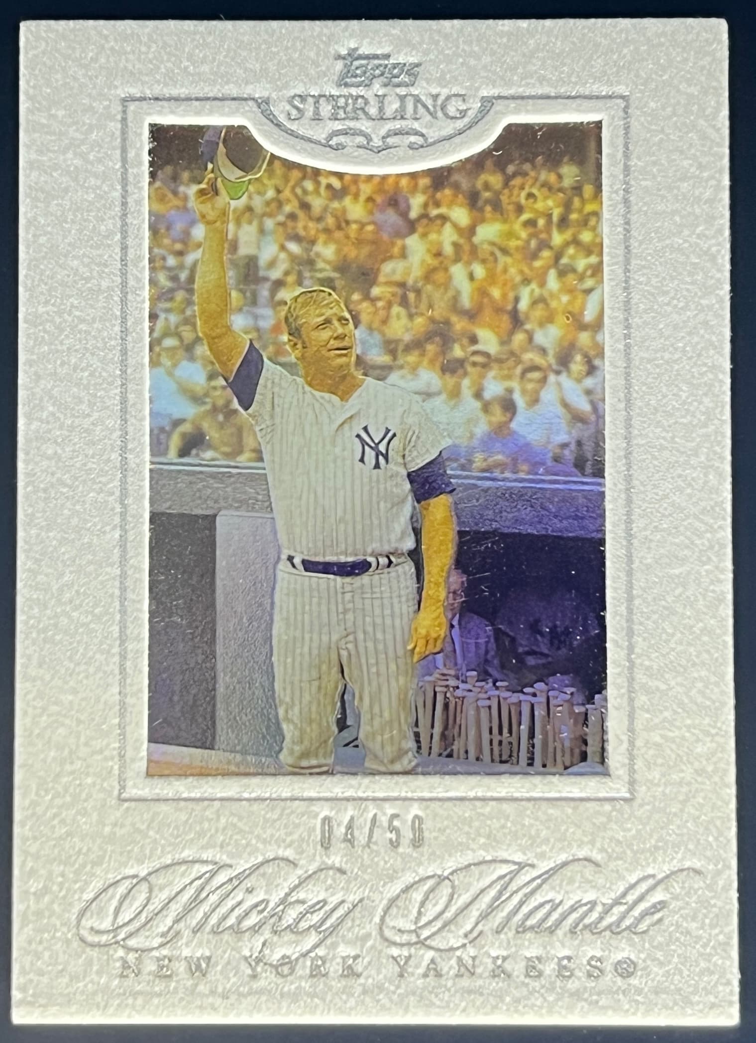 2006 Topps Sterling Mickey Mantle White Suede 4/50.