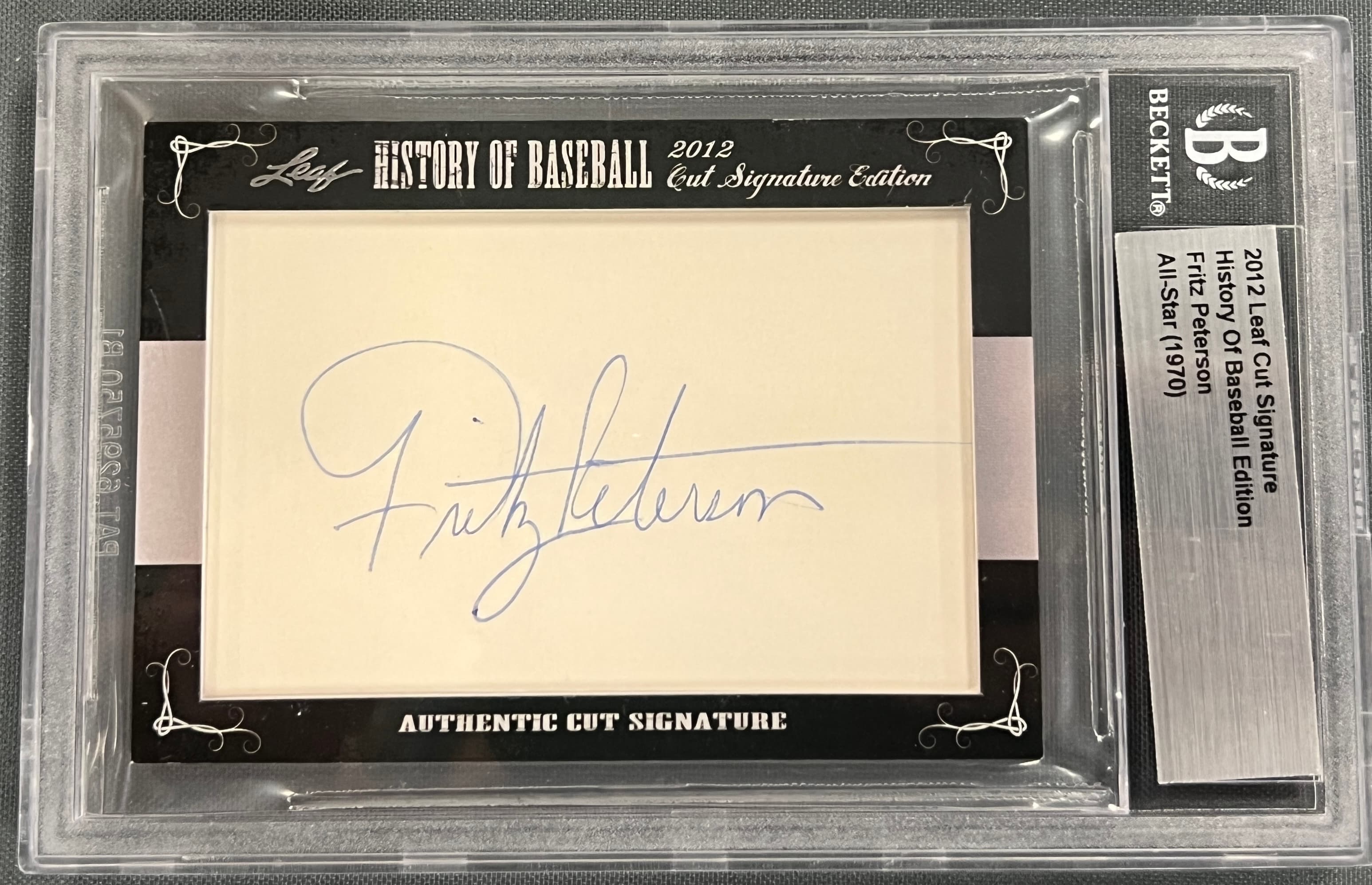 2012 Leaf Cut Signature Fritz Peterson Auto