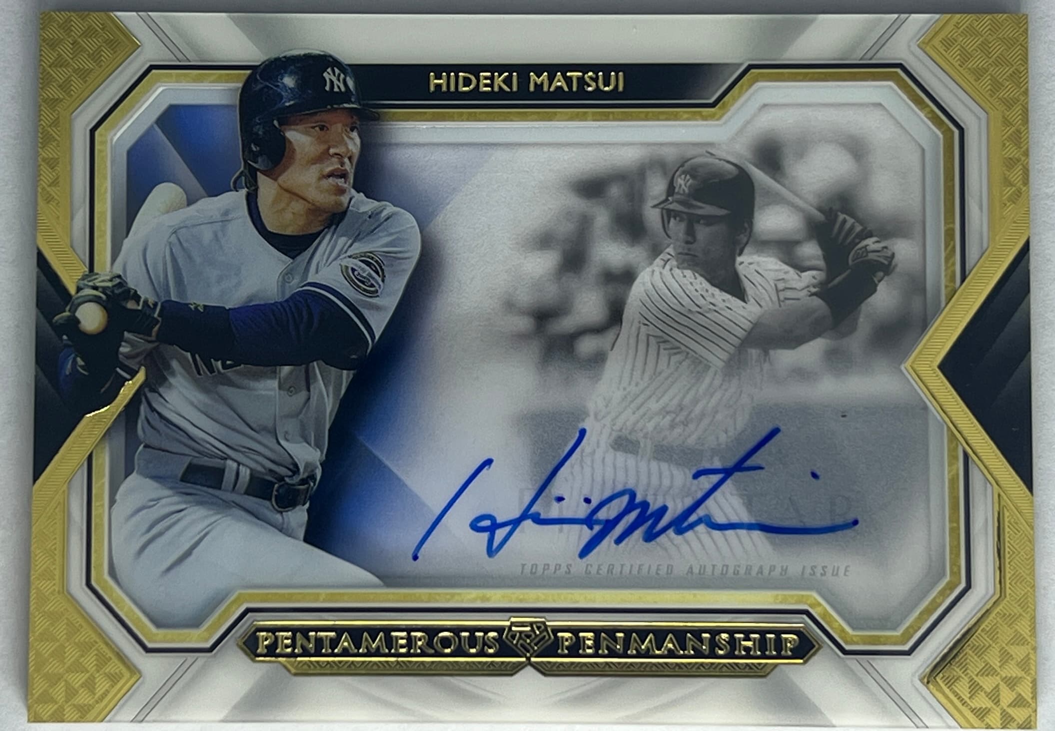 2019 Topps Five Star Pentamerous Penmanship Gold Hideki Matsui 3/15