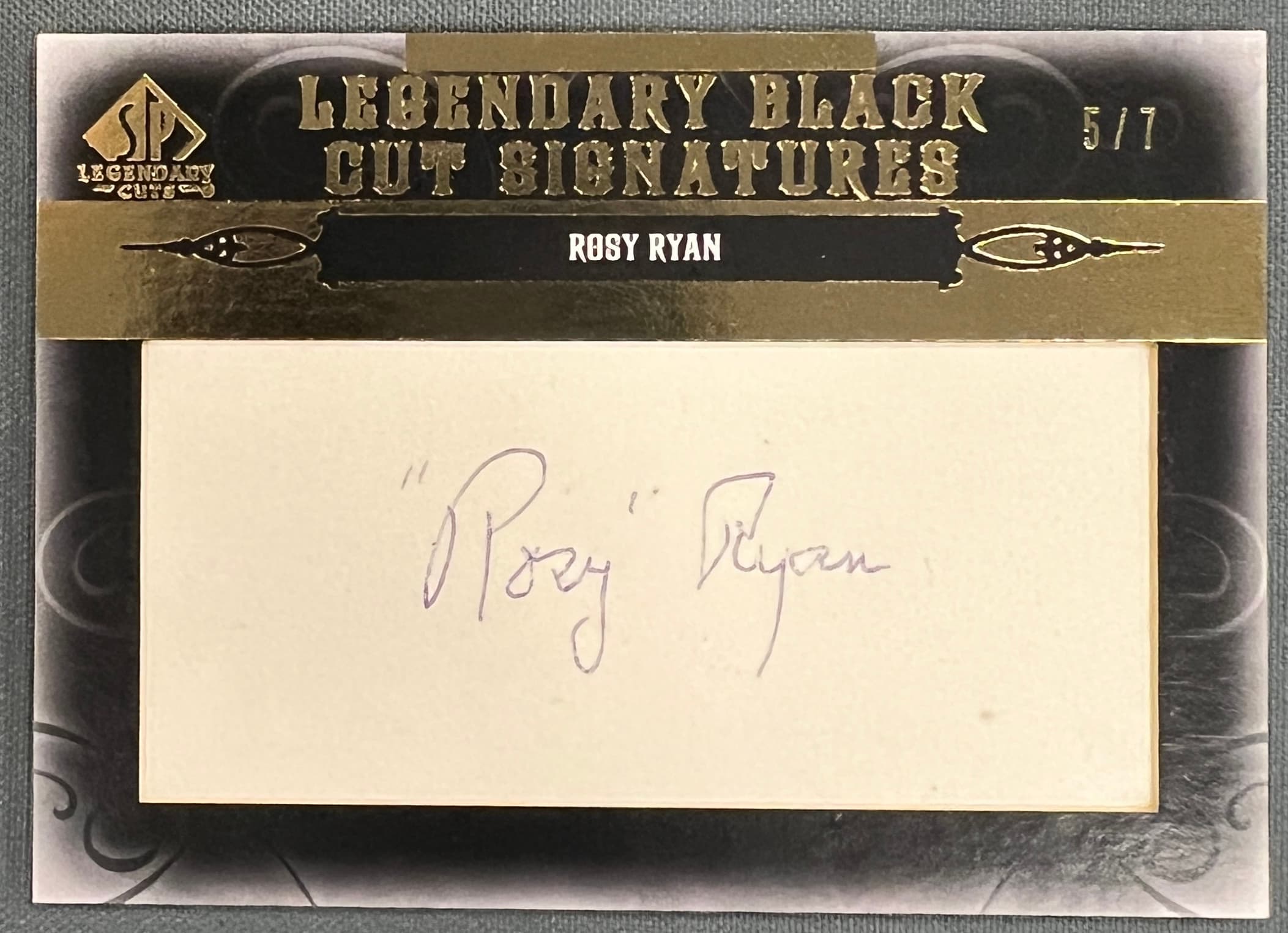 2011 Upper Deck Legendary Cuts Rosy Ryan 5/7